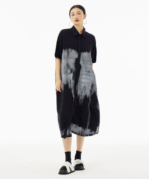 Blurred Print Dress